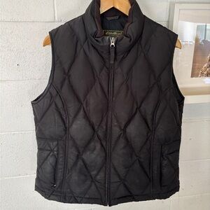 Eddie Bauer Black Quilted Vest